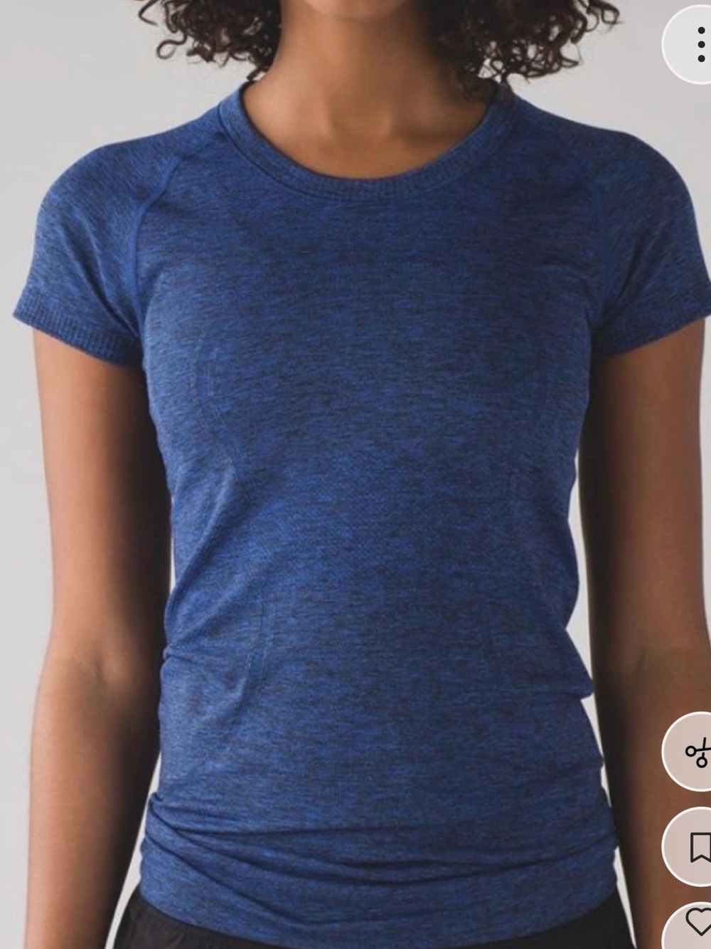 lululemon athletica Short Sleeve Crewneck Top - Heathered Navy Blue